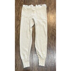 Vintage Military Long Johns Mens  Wool Blend Thermals Army 1950s * Korean War